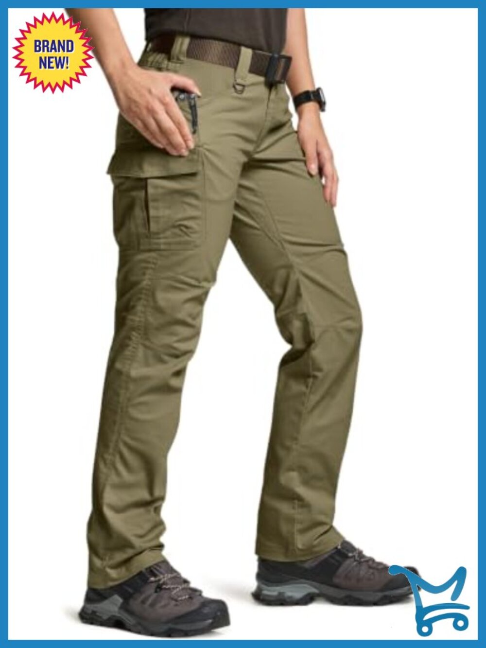 Flex Stretch Tactical Cargo Pants Water Resistant Ripstop Work Hiking
